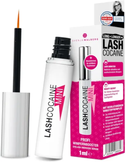 LASHCOCA!NE® Mini Sérum professionnel pour cils plus longs et fournis - Sérum végétalien Svenja Walberg pour la croissance des cils I Booster pour une extension rapide des cils 1 ml