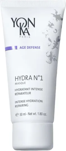 Hydra N°1 Masque Yonka 50ml - Hydratation Intense - Réparateur, Régénérant et Anti-Rides - Texture Gel-Crème - Jojoba et Aloe Vera - Senteur Rose & Jasmin 15 ml (Lot de 1)