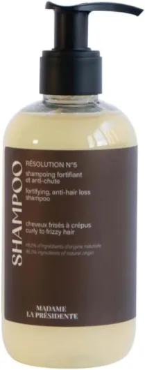 Madame la Présidente - Shampoing Anti Chute et Fortifiant - Cheveux Frisés à Crépus - Sans Sulfate - Sans Silicone - Résolution n°5-250ml
