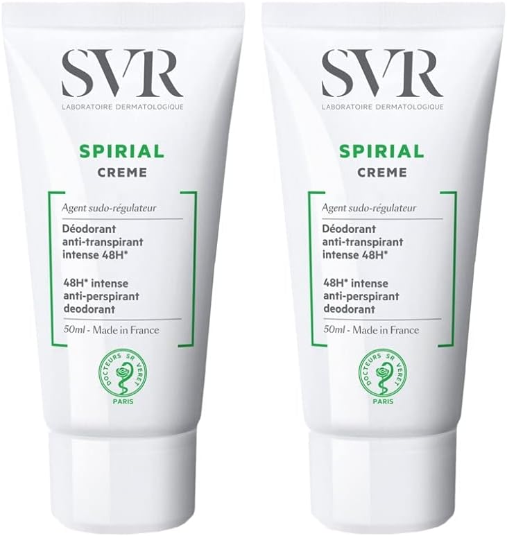 Spirial Crème Déodorant Anti-Transpirant Intense 48H Lot de 2 x 50 ml