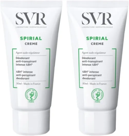 Spirial Crème Déodorant Anti-Transpirant Intense 48H Lot de 2 x 50 ml