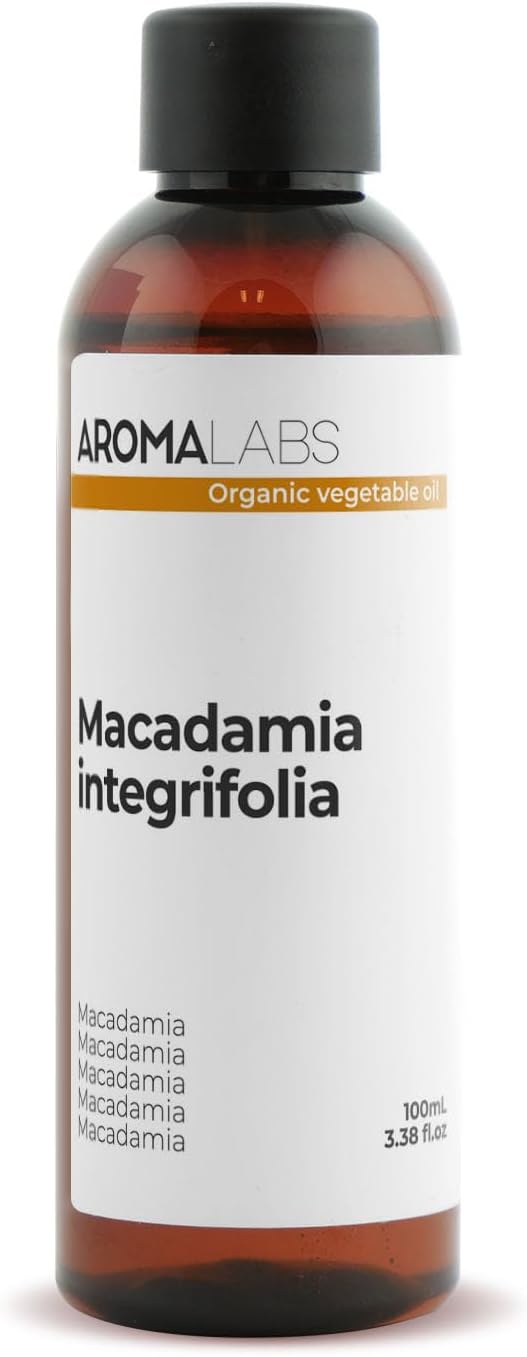 Macadamia BIO (Macadamia integrifolia) - 100 mL - Huile Végétale Vierge et Certifiée AB - Aroma Labs - Made in France