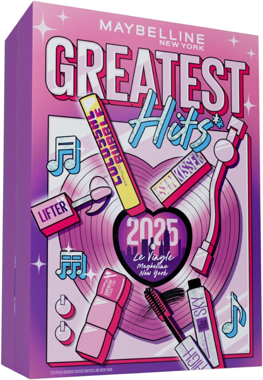 New York – Calendrier de l'Avent 2025 – Coffret 24 Produits de Maquillage – Grand Format – Teint, Regard, Lèvres & Ongles