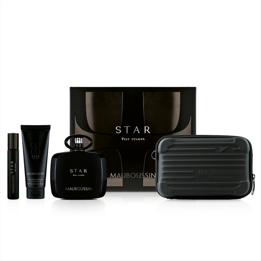 Coffret Prestige 2024 Star For Men : Eau de Parfum 90ml, Gel Douche 75ml, Travel Spray 20ml & Sac Bandoulière
