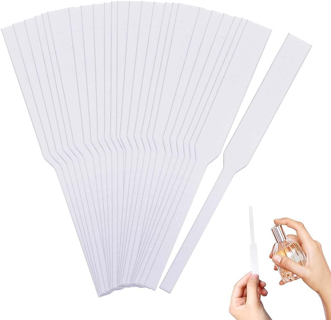 SULIUDAJI Testeur De Parfum, 200 Pcs Bandelettes Olfactives Bandelettes De Test De Parfum D'Aromathérapie En Papier, Papier Pour Tester Les Parfums Et Les Huiles Essentielles(Blanc, 13 Cm)