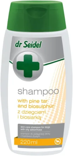DR SEIDEL Shampooing au goudron et au soufre 220 ml est une excellente préparation de soin pour le traitement des problèmes de peau tels que les démangeaisons et la séborrhée grasse