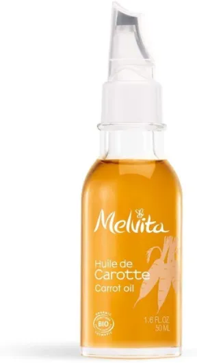 Melvita - Huile de Beauté - Nourrit et Protège la Peau - Pour le Visage, Corps et Cheveux - Fabriquée en France Carotte