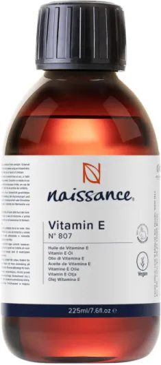 Vitamine E Huile Naturelle Tocophérol (no - 807) - 225ml - pour Visage, La Peau, Cheveux, Corps, Barbe, Ongles Noisette légère 225 ml (Lot de 1)