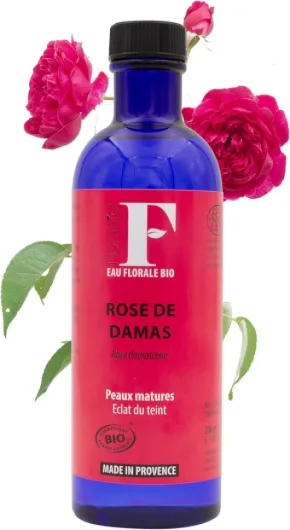 Eau Florale Rose de Damas Bio 200ml - eau florale Rose - Lotion Tonifiante, Revitalisante, Régénérante - Sans parfum - Certifié Bio Ecocert - Fabrication Française Rose 200 ml (Lot de 1)
