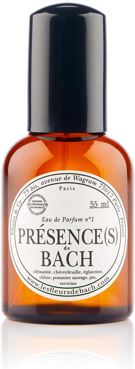 Elixirs & Co - Eau de Parfum aux Fleurs de Bach - Bio - Présence(s) - Bien-être - Parfum Frais et Fleuri - Verveine Pin et Pommier Sauvage - Made in France - 55ml