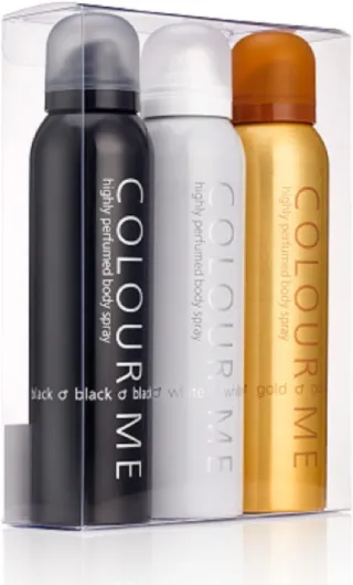 Black/White/Gold Homme - Triple Pack, Fragrance for Men, 3 x 150ml Body Spray, by Milton-Lloyd Black/White/Gold Homme - Mens 450 ml (Lot de 1)