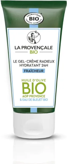 La Crème Radieuse Hydratante Fraîcheur,Soin Visage Certifié Bio, Huile d’Olive Bio AOC Provence, Peaux Normales à Mixtes - 50ml