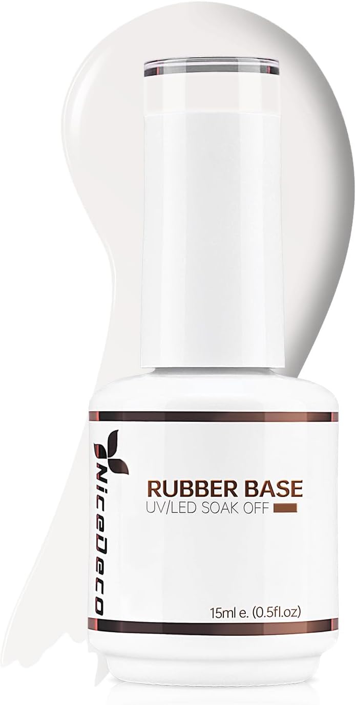 Rubber Base 15ML Vernis Semi Permanent Gel Sans HEMA Naturel Nude UV LED Gel Polish Renforcement et Réparation de Manucure Nail Art (R03)