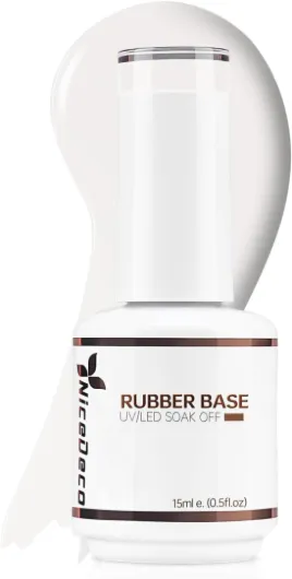 Rubber Base 15ML Vernis Semi Permanent Gel Sans HEMA Naturel Nude UV LED Gel Polish Renforcement et Réparation de Manucure Nail Art (R03)
