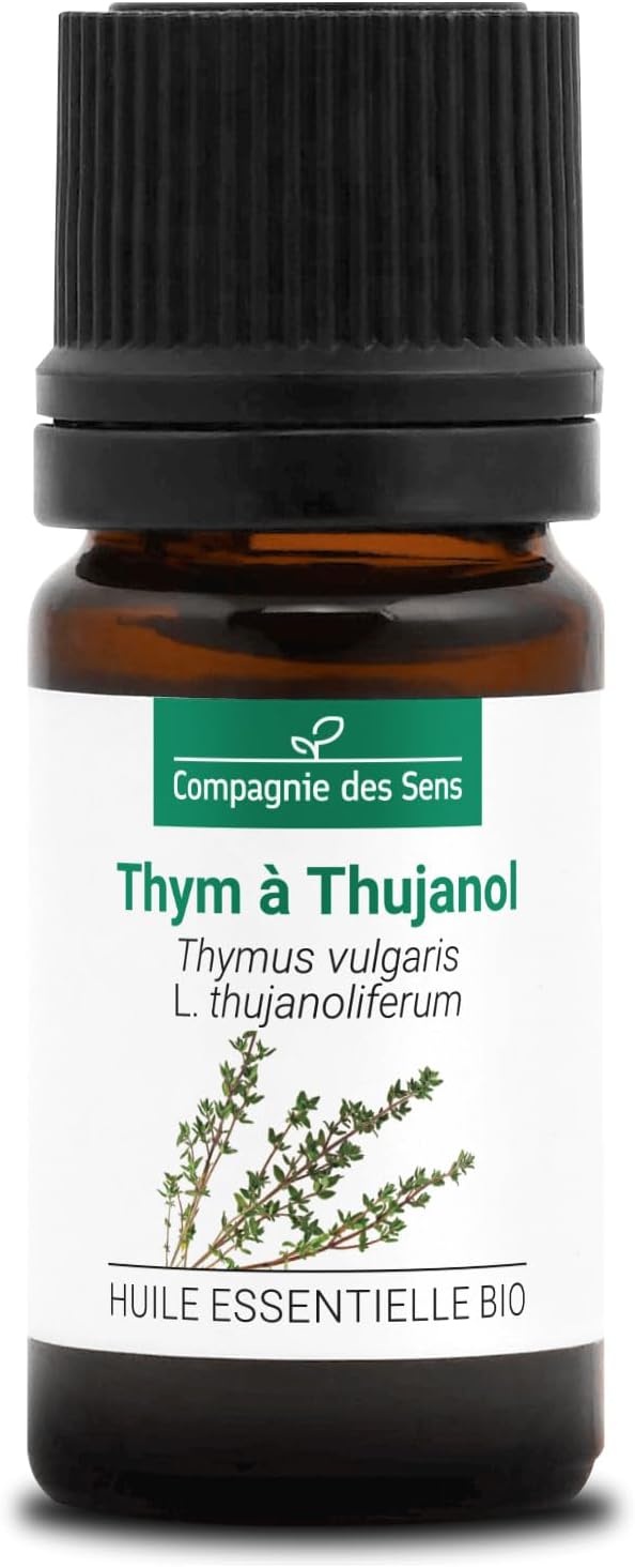 THYM A THUJANOL BIO - 5mL - Huile Essentielle de Qualité Premium - 100% Pure, Naturelle, garantie ChromaCert® - Chémotypée & Intégrale Végétale 5 ml (Lot de 1)