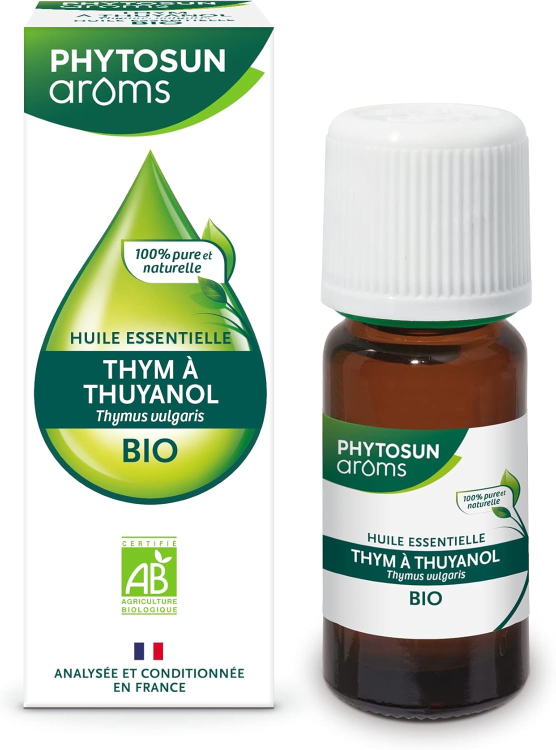 Phytosun Arôms - Huile Essentielle de Thym à Thuyanol Bio - 100% Pure et Naturelle - Votre Alliée pour l'Hiver - 5ml Thym à Thuyanol 3 ml (Lot de 1)
