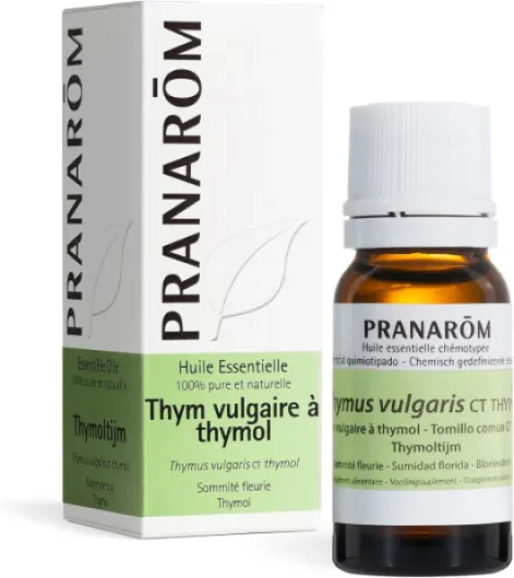 Huile Essentielle Thym Vulgaire à Thymol Thymus vulgaris ct thymol Sommité Fleurie HECT 10 ml 10 ml (Lot de 1)
