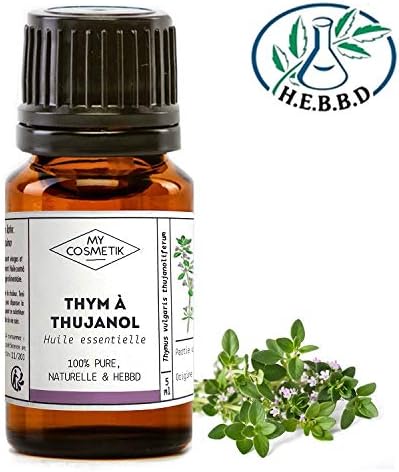 Huile Essentielle de Thym à thujanol - Chémotypées HEBBD/HECT - 100% pure et naturelle - Fabriqué en France - 5 ml Thym à thujanol 5 ml (Lot de 1)