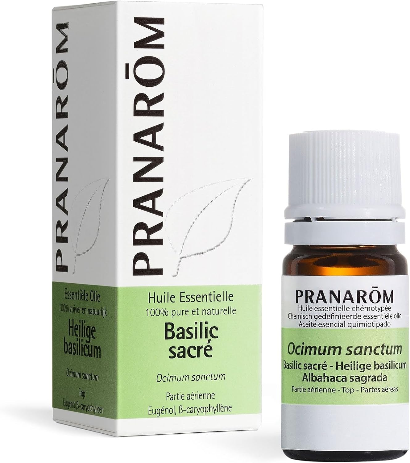 Huile Essentielle Basilic Sacré- Ocimum sanctum -Feuille - HECT - 5 ml Basilic 5ml