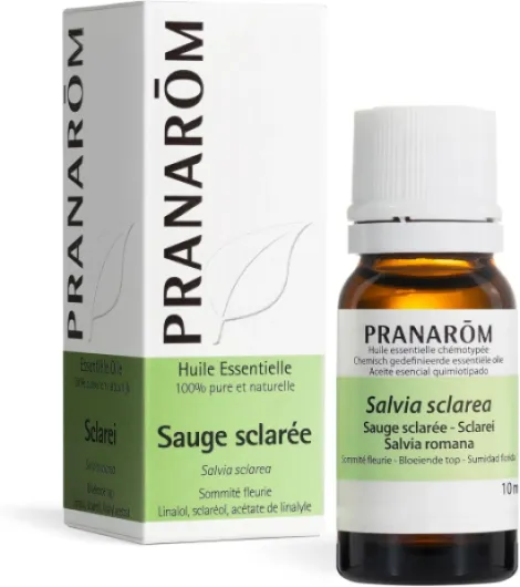 Sauge Sclarée Huile Essentielle Salvia sclarea Sommité fleurie 10 ml Sauge Sclarée 10 ml (Lot de 1)