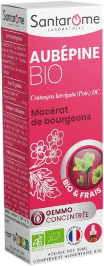 Aubépine Bio - Macérât de bourgeons - Bourgeon d'Aubépine Bio - Bourgeon Frais - Gémmothérapie - Complément alimentaire anti stress - Flacon de 30 ml - France