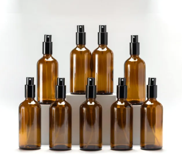 Flacon Spray Vide 100ml, Ambré Bouteille Spray Verre, avec Brouillard de Pulverisateur Fine, pour Huiles Essentielles, Aromathérapie, Parfums, Nettoyage, Voyage, Pharmacie – 9Pcs 100ml-9 Ambré