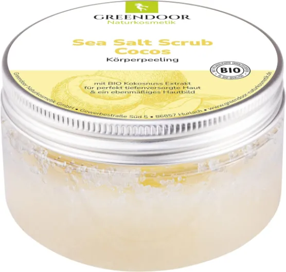 Sel de mer Gommage Coco, Sel de mer Corps Peeling sans Plastique, de la Manufacture de Cosmétique naturelle 280 g (Lot de 1)