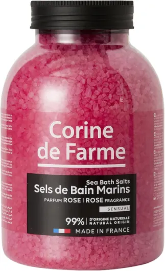 Sels de Bain Marins Sensual Rose - Sels Parfumés à la Rose pour le Bain ou le Spa - Formule 99% naturelle, Adaptée aux Peaux Sensibles - Moment Détente, Zen & Sensualité - 1.3 kg Rose 1.3 kg (Lot de 1)