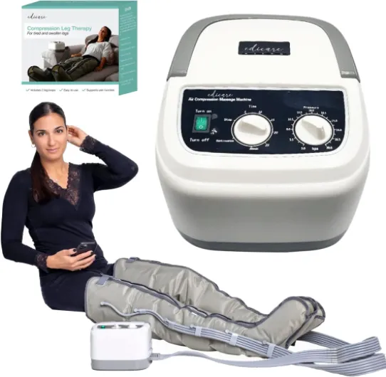 , Bottes Pressothérapie, Drainage Lymphatique, Appareil de Massage, Jambes Pieds Fatigués, Massage et Relaxation, Facile à Utiliser, Eficacité Professionnelle (Dispositif et boucles de jambe)