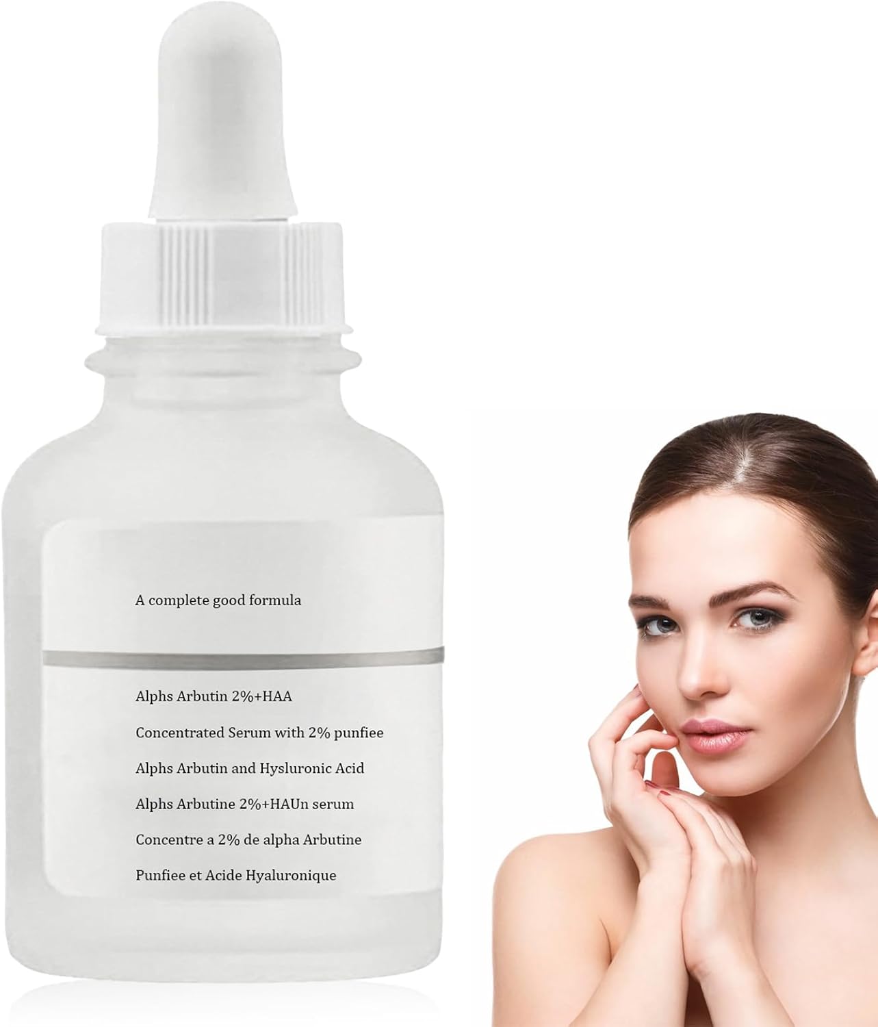 Alpha Arbutin 2% + Acide Hyaluronique HA, Sérum Acide Hyaluronique, Sérum 2% Alpha Arbutin,Sérum visage à l'acide hyaluronique,Sérum pour l'élimination des taches pigmentaires, Sérum anti-âge,éliminer