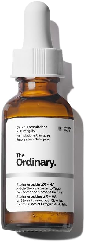 The Ordinary Alpha Arbutine 2% + Acide Hyaluronique, Éclaircit la peau et élimine les taches brunes, 30 ml