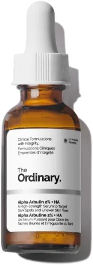 The Ordinary Alpha Arbutine 2% + Acide Hyaluronique, Éclaircit la peau et élimine les taches brunes, 30 ml