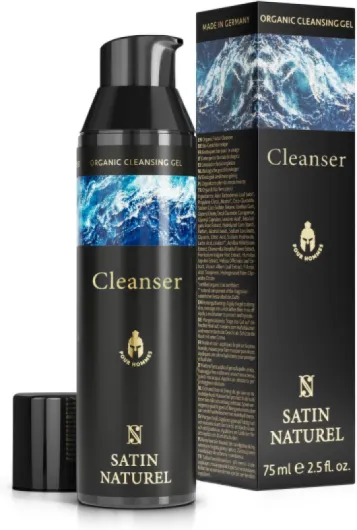 Nettoyant Visage Homme Bio 75 ml – À l’Aloe Vera & au Houblon pour un Nettoyage en Profondeur – Contre les Boutons & Points Noirs – Soin Visage Vegan Fabriqué en Allemagne