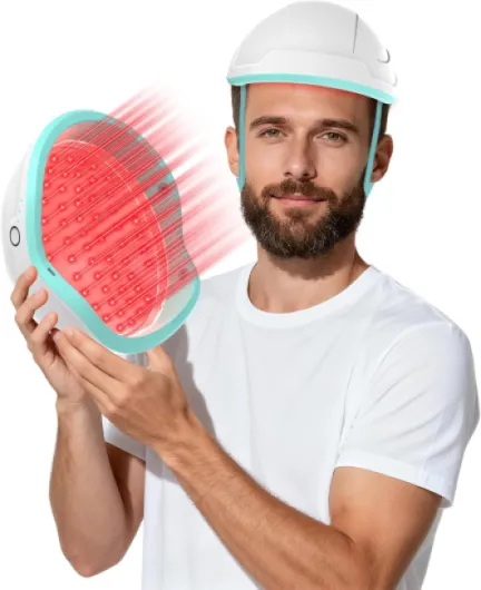 Casque Luminothérapie pour Pousse Cheveux, FDA Approuvé Rechargeable Casque Laser Anti Chute de Cheveux Femme Homme avec 109pcs 650nm Diodes Laser Blanc