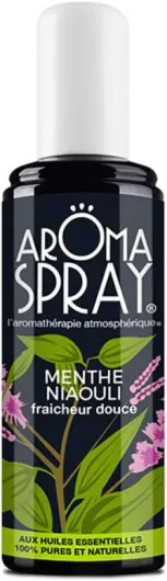 AROMASPRAY® - Spray d'Ambiance - Aromathérapie - Menthe Niaouli - Fraîcheur douce - Huiles Essentielles 100% pures et naturelles - 100 ml