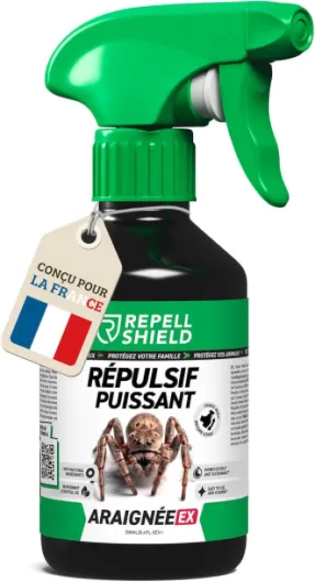 ® Spray Anti Araignées Maison & Jardin -250ml- Non Tachant - Menthe Poivrée Concentrée - Usage Intérieur & Extérieur - Répulsif Araignée aux Huiles Essentielles 250 ml (Lot de 1)