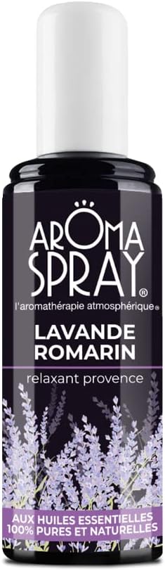 ® - Spray d'Ambiance - Aromathérapie - Lavande Romarin - Relaxant Provence - Huiles Essentielles 100% pures et naturelles - 100 ml 1 ml (Lot de 100)
