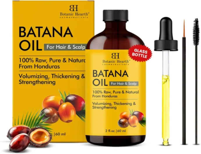 Dr Sebi Huile Botanique pour cheveux - Légère (flacon en verre 59,1 ml) - Huiles 100 % pures et non raffinées du Honduras batana 2 fl oz