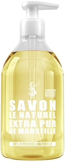Savon Le Naturel - Savon Liquide Extra Pur de Marseille - Origine Naturelle - Huiles Végétales et Glycérine - Tous Types de Peau - Sans Colorants - Antibactérien - 500 ml Extra Pur de Marseille 500 ml (Lot de 1)