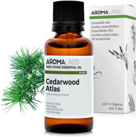 Cèdre De L'Atlas BIO (Cedrus atlantica) - 30 mL - Huile Essentielle Chémotypée et Certifiée AB/Cosmos - Aroma Labs - Made in France 30 ml (Lot de 1)