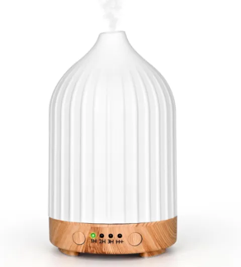 Diffuseur Huiles Essentielles en Céramique, Diffuseur de Parfum Electrique Ultrasonique Diffuseur Huile Essentielle pour la Maison, Yoga (Blanc 250ml)