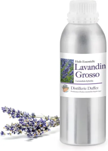 Huile Essentielle de Lavandin Grosso 1L - 100% Pure et Naturelle - Producteur Français en Drôme Provençale - Distillerie Duffez 1 l (Lot de 1)