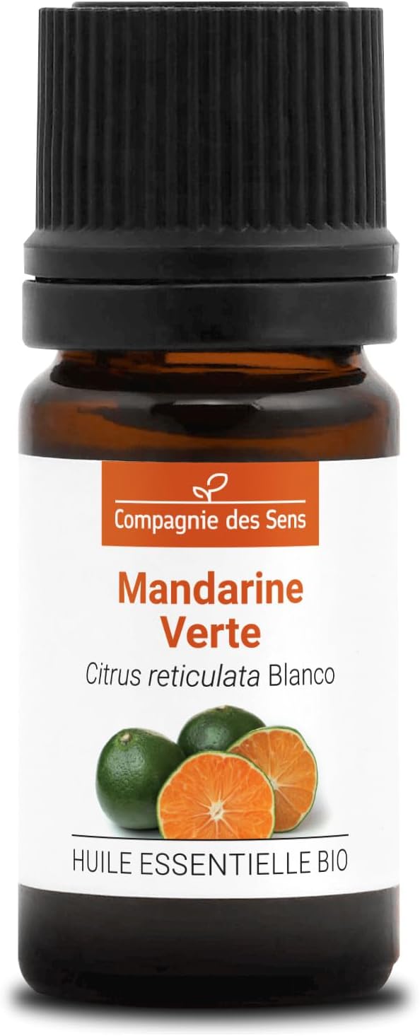 MANDARINE VERTE BIO - 5mL - Huile Essentielle de Qualité Premium - 100% Pure, Naturelle, garantie ChromaCert® - Chémotypée & Intégrale 5 ml (Lot de 1)
