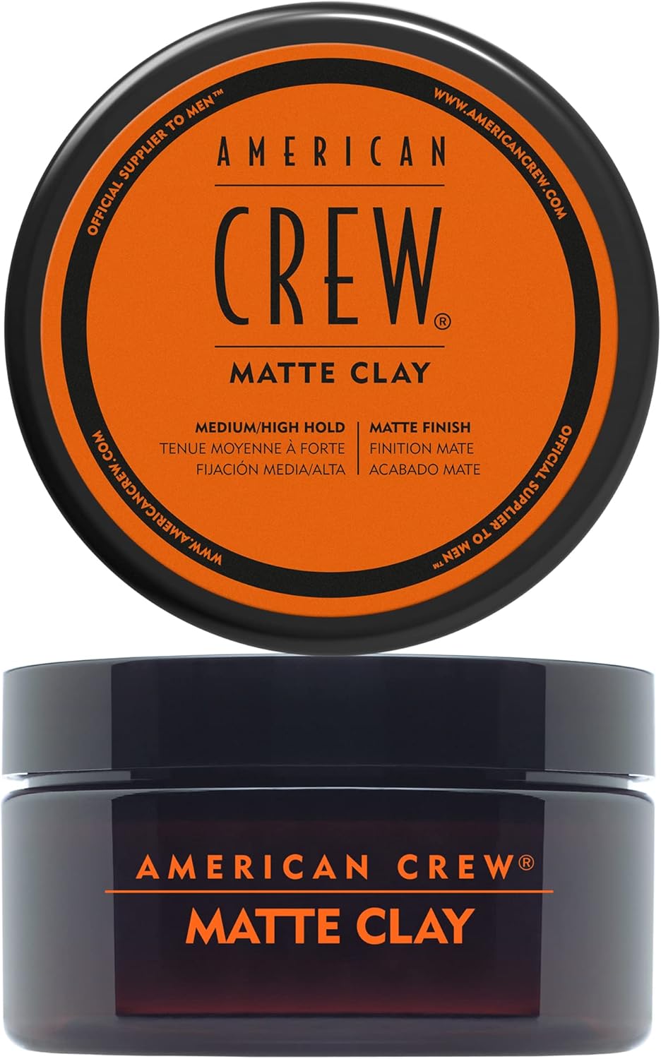 American Crew Matte Clay, Cire Cheveux Homme à l'Argile (85 g), Fixation Moyenne à Forte & Fini Mat et Soyeux, Tous Types de Cheveux, Formule Professionnelle Unique