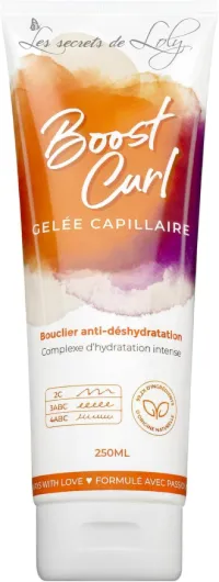 Boost Curl – Gelée Capillaire Coiffante – Hydratation & Définition - Cheveux Sans Effet Carton – Formule Naturelle à 99,2% 250ml