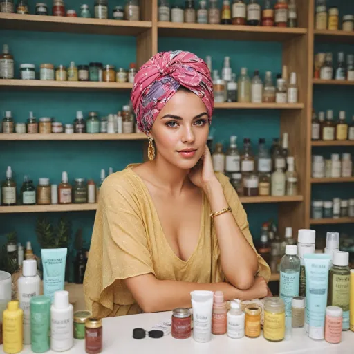 Comment porter un turban dans les cheveux avec des cosmétiques bio