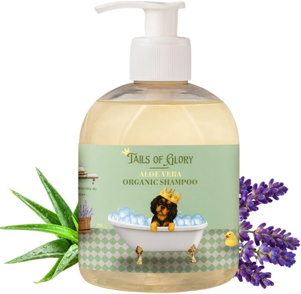 Shampoing Chien Peau Sensible – Bio - À l’Aloe Vera & Eau de Lavande – Vegan & Naturel – No Paraben - Hypoallergénique- Shampoing Chien Anti démangeaison - Fabriqué en France 300 ML