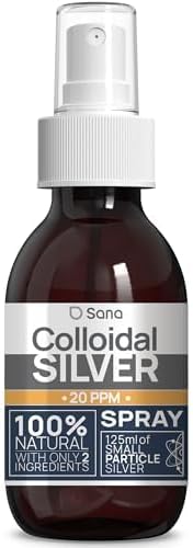 Spray Argent Colloïdal 20 PPM ● Solution bio disponible Haute Efficacité Certifiée ● Liquide 100% Naturel ● Pour Famille & Animaux ● Carbone neutre 125 ml (Lot de 1)