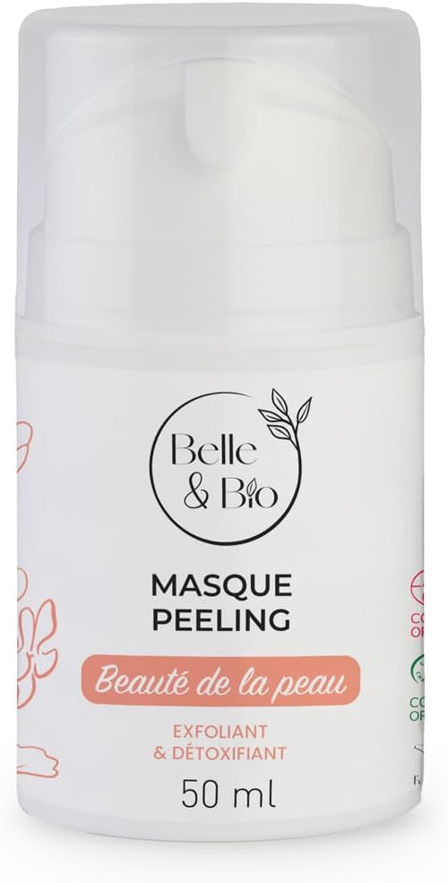 Belle&Bio Masque Peeling aux acides de fruits Certifié Bio par Ecocert 50 ml