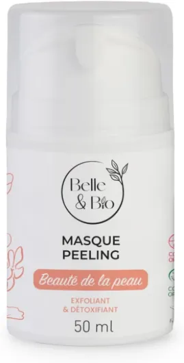 Belle&Bio Masque Peeling aux acides de fruits Certifié Bio par Ecocert 50 ml